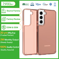 Soonleader Grosir Harga Murah Transparan Anti Gores Tahan Banting Anti Menguning Casing TPU PC untuk S22 Termasuk Pelindung Layar
