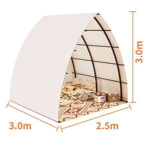 Tente Restaurant Réseau intérieur et extérieur Tente rouge Camping Hot Pot <span class=keywords><strong>Barbecue</strong></span> Restaurant Rain Hut Scenic Park - Product Image 1