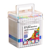 Marqueur acrylique professionnel, stylo aquarelle à pointe souple, effaçable, plusieurs couleurs, pour les élèves du primaire, adapté aux enfants