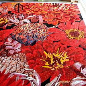 Hoa Hồng Đỏ Hoa Huy Chương Thời Trang Đầy Màu Sắc Hoa Văn Khảm Tường - Product Image 4