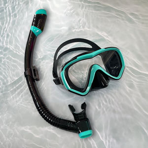वाटरप्रूफ सिलिकॉन डाइविंग गियर रंगीन वयस्क मनोरम विस्तृत दृश्य शुष्क एंटी-फॉग स्कूबा डाइविंग मास्क स्नॉर्कल सेट - Product Image 1