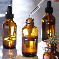 Botol penetes kaca minyak esensial Amber diterima ukuran dan warna kustom harga pabrik