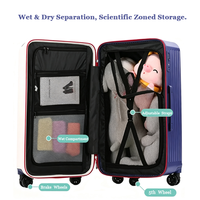 Valise de voyage chic haut de gamme, grande taille, avec logo personnalisé, compression sous vide, port USB et porte-gobelet pour les voyages de vacances