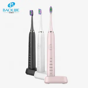 Baolijie sıcak satış lüks hediye ambalaj OEM Electr şarj edilebilir ultrasonik yetişkin otomatik elektrikli sonik diş fırçası