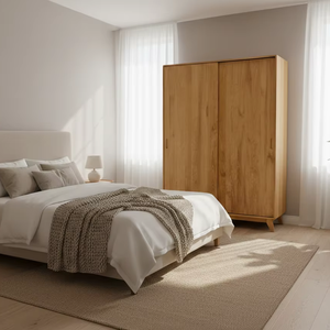 ตู้ไม้เนื้อแข็งสไตล์มิดเซ็นจูรี่ ดีไซน์ทันสมัย ให้พื้นที่จัดเก็บที่ทนทานและกว้างขวาง พร้อมความสง่างามเหนือกาลเวลา - Product Image 3