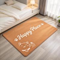 Tapis tufté personnalisé OEM avec motif graphique, tapis en peluche mignon pour chat, tapis de sol personnalisé avec texte et motif, vente en gros