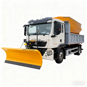 Camion déneigeur et balayeuse 3-en-1 certifié SINOTRUK Shacman jaune, avec moteur d'occasion, garantie 1 an - Product Image 2