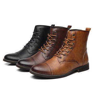 Botas de Cuero para Hombre, Estilo Casual, Tallas Grandes, Resistentes, de Microfibra, Tipo Caballero, para Invierno, Tallas 38-48 - Product Image 1