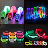 Bracelet LED avec logo personnalisé pour événement-Réglable, lumineux. Idéal pour la fête, la danse, les feux d'artifice, les cadeaux, les costumes et les friandises