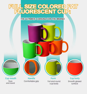 Vente en gros de tasses à café en céramique blanches de 11 oz, vierges, pour sublimation, personnalisables avec logo - Product Image 2