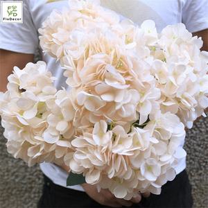 Commercio all'ingrosso 5 Teste di Nozze Artificiale Grande Rosa Ortensia Bouquet di Fiori Fiori Decorativi Borgogna Fiori <span class=keywords><strong>Viola</strong></span> <span class=keywords><strong>Scuro</strong></span> - Product Image 3