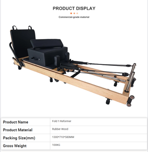 Reformer de Pilates Personalizado OEM, Plegable, de Roble, con Resorte de Acero al Carbono y Fabricación de Precisión - Product Image 2