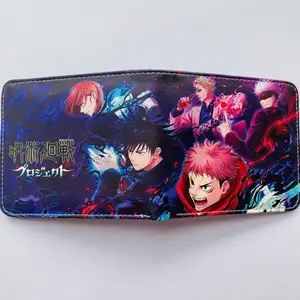 Dompet kulit PU pendek 40 warna untuk penggemar dari Anime Jujutsu Kaisen sebagai hadiah