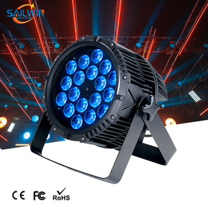SAILWIN Projecteur LED extérieur IP65 18*10W 4 en 1, éclairage de scène LED Ao Ar <span class=keywords><strong>Livre</strong></span> Par Luz pour fêtes, concerts, mariages en plein air - Product Image 1