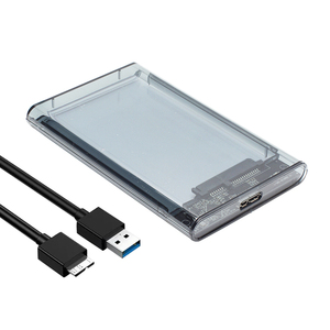 Kotak <span class=keywords><strong>Hard</strong></span> Drive seluler plastik abu-abu biru transparan USB 3.0 untuk casing & tas Solid <span class=keywords><strong>SSD</strong></span> mekanik Laptop - Product Image 1