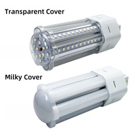 Bombilla LED Regulable Horizontal Tipo U Corn, PL G24D 2 Pines, G24Q 4 Pines, GX24D, GX24Q, E27, E26, E14, B22, G24, 10W, 12W, 16W, 20W, CE