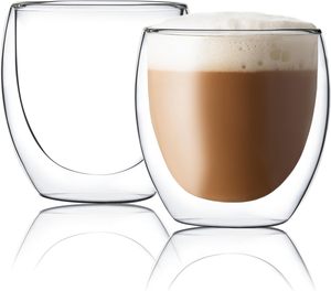 BS-3 150ml 5oz Petites tasses à café en <span class=keywords><strong>verre</strong></span>, mini-tasses à expresso transparentes isolées à <span class=keywords><strong>double</strong></span> paroi pour machine à expresso - Product Image 6