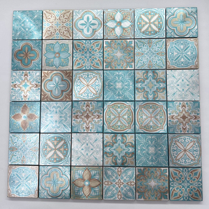 SANIPRO colore misto fatto a mano soggiorno piastrelle bagno stampa a getto d'inchiostro modello Peel <span class=keywords><strong>e</strong></span> bastone Backsplash parete mattonelle di mosaico - Product Image 2