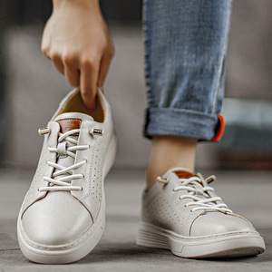 2026 Spring New Large Size Flat Sneakers | Trendy Men's Genuine Leather Casual Shoes | <b>Dropshipping</b> - Product Image 3