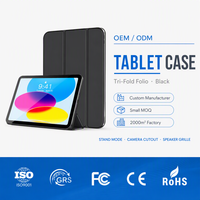 Étui intelligent à trois volets en TPU souple avec support pour stylet pour iPad 10e génération 2022, compatible avec les tablettes de 8,3 à 12,9 pouces