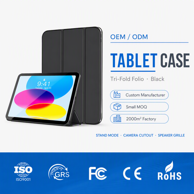 Trifold Stand Smart Cover Soft TPU Folio Case for iPad 10th Gen 2022 Pencil Holder Compatible with 8.3 to 12.9 Inch Tablets