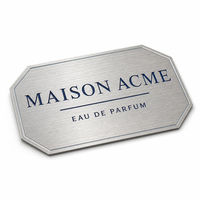 Étiquettes personnalisées pour flacons de parfum en aluminium octogonaux, directement de l'usine, adhésif puissant, impression sérigraphique, étiquettes d'emballage