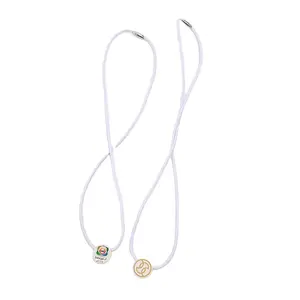 Bán buôn bền trắng dây đàn hồi với móc nhựa Dây đàn hồi polyester in Offset sử dụng hàng ngày khác nhau - Product Image 1