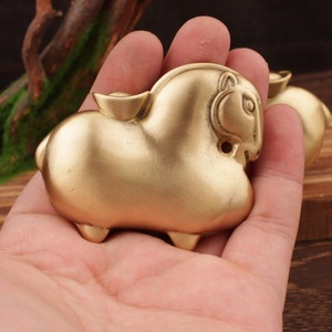 รูปปั้นม้าทองเหลืองเสริมโชคลาภ ของตกแต่งบ้านสไตล์จีนโบราณ - Product Image 4