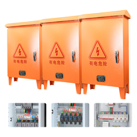 Ensemble complet d'équipements électriques orange, étanche, 380V IP66, 6 prises, pour chantier de construction, distribution d'énergie