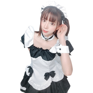 Disfraz de Cosplay de Sirvienta de Chocolate en Blanco y Negro, Vestido de Princesa Lolita para Mujer, Ropa de Escenario Primavera 2025 - Product Image 4