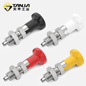 TANJA Pasador de Indexación de Acero Inoxidable con Perilla M10 M12, Rosca Fina y Gruesa, Cabeza Cilíndrica de 25mm, Uso General - Product Image 1