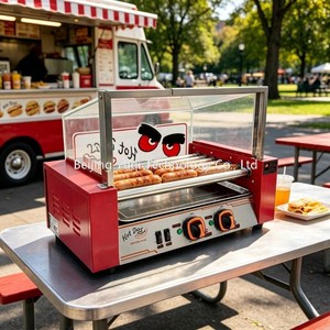 Grill à hot-dogs à rouleaux avec deux régulateurs de température indépendants, facile à ajuster pour griller et réchauffer les <span class=keywords><strong>saucisses</strong></span> séparément - Product Image 2