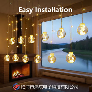 Wish Ball 5M Cadena de cobre <span class=keywords><strong>LED</strong></span> luces de hadas <span class=keywords><strong>Solar</strong></span> impermeable jardín decoración de pared para uso al aire libre para Navidad fiestas en casa - Product Image 6