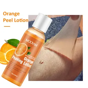 Private Label Natural Body Yellow Peel Off Lotion Remove Dark Skin Whitening Repair Orange Peeling Lotion