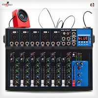 Petite console de mixage professionnelle à 7 canaux enregistrement DJ mixeur équipement de haut-parleur Bluetooth