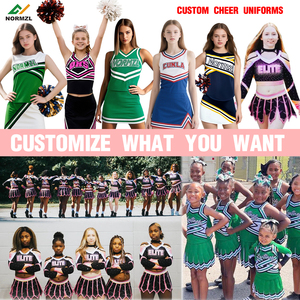 Uniforme de pom-pom girl personnalisé avec strass Vente en gros Uniformes de pom-pom girl OEM Design Ensembles de tenues pour équipes de pom-pom girl - Product Image 3