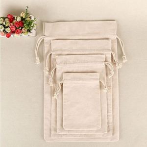 Cotton Drawstring Bag Canvas Bags Jewelry Company Advertising Pouch Storage Packaging Small Cloth Pouches - Product Image 4