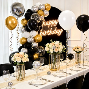 Ballon chromé glamour de 10 pouces, idéal pour les fêtes d'anniversaire, vente en gros, pour la décoration de fêtes d'anniversaire en vrac - Product Image 6