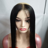 Nouveau postiche frontal en dentelle complète avec bande élastique réglable oreille à oreille cheveux Topper cheveux humains vierges