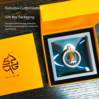 Pendentif FYC Neuf Palais Huit Trigrammes Grande Complétitude Gau Box Thangka Peint à la Main 3D Tsatsa Alliage Nouveau Style Chinois