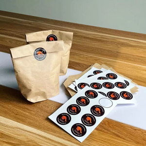 Marchio personalizzato rotolo Etiqueta Logo cerchio imballaggio adesivo stampa riciclabile vinile impermeabile contenitore per alimenti rotondo sigillante etichetta - Product Image 2