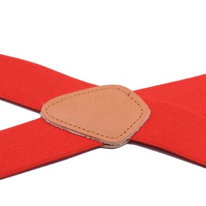 <span class=keywords><strong>Tirantes</strong></span> de fiesta de <span class=keywords><strong>boda</strong></span> ajustables de color rojo sólido de moda para hombres - Product Image 3