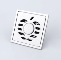 Vente en gros usine : Accessoires de salle de bain - Siphon de douche Apple Buckle moderne argenté 4 pouces, anti-odeur, en acier inoxydable pour lavabo et sol