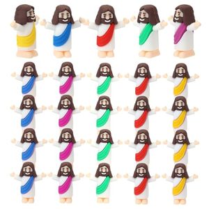 Mini ornements de Pâques religieux en PVC écologiques Jésus vous aime Style câlin petit Jésus Figures en vrac résine artisanat jouets religieux - Product Image 2