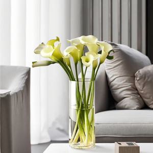 Designer Clear Crystal Flower <strong>Vases</strong> Extra Large Glass <strong>Vase</strong> Large Cylindrical Glass <strong>Vases</strong> For Weddings Centerpiece - Product Image 2