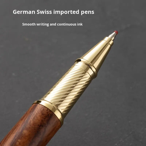 高級ビジネスギフトセット、カスタムロゴ入りゴールドメタル木製ボールペン、黒インク0.7mm、ホテル向けノベルティサインペン、ホットセール中 - Product Image 5