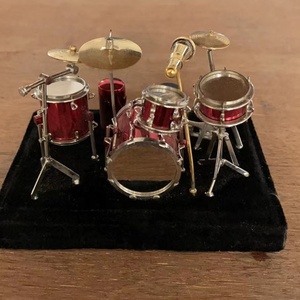 Chất Lượng Cao Âm Nhạc Mô Hình Quà Tặng Trẻ Em 14*10*10Cm Trang Trí Nội Thất Nhạc Cụ Trống Bộ - Product Image 2