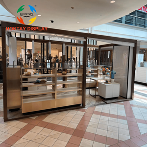 Chiosco su misura dell'esposizione dei gioielli dei materiali di legno di vetro del chiosco dei gioielli del centro commerciale con il contatore dell'esposizione - Product Image 3