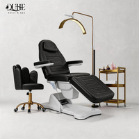 Table de massage électrique inclinable moderne pour salon de beauté, couleur personnalisable, noir, pour soins du visage et extensions de cils