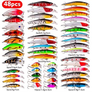 Nouveaux Leurres <span class=keywords><strong>de</strong></span> <span class=keywords><strong>Pêche</strong></span> Rigides, Mixte <span class=keywords><strong>de</strong></span> Couleurs, Wobbbler Minnow avec Hameçons Triples, <span class=keywords><strong>Kit</strong></span> d'Appâts Durs pour la <span class=keywords><strong>Pêche</strong></span> - Product Image 5